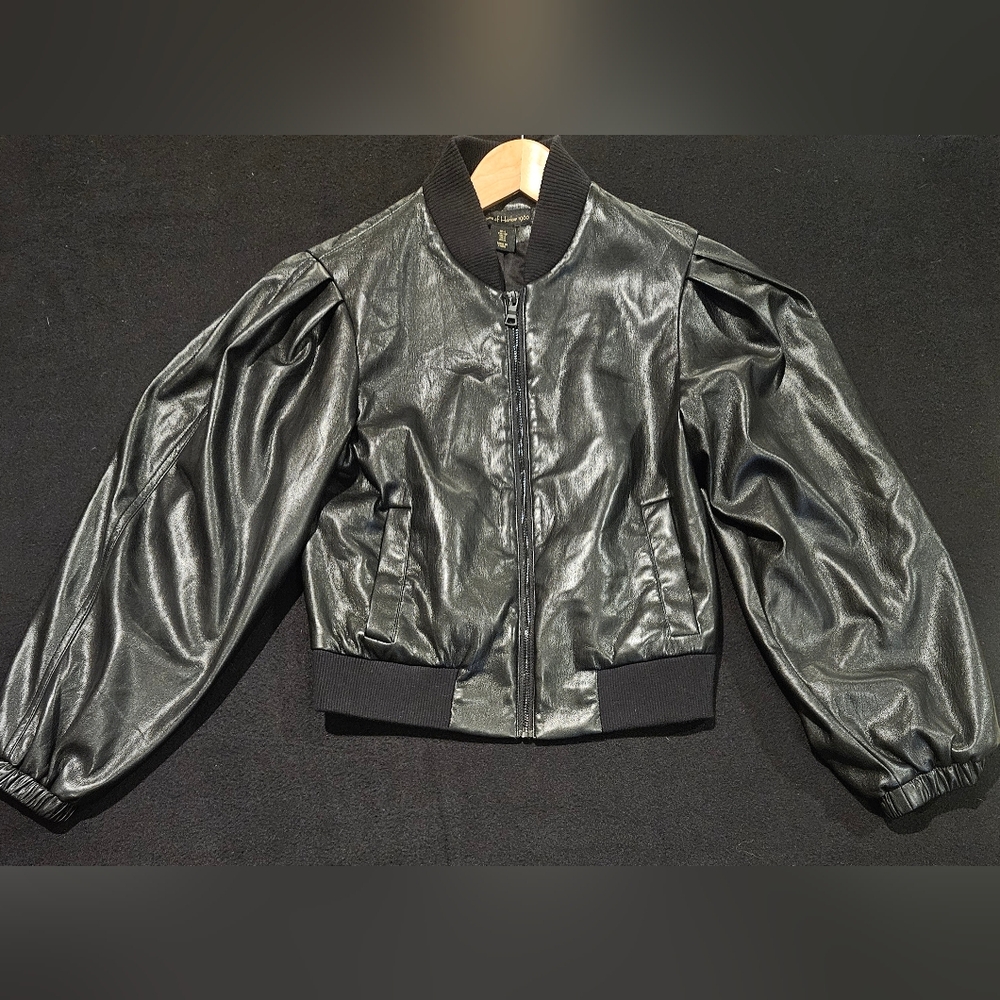 House of Harlow 1960 Black Faux‎  Leather Jacket Women’s Size Small